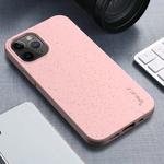 For iPhone 12 Pro Max iPAKY Starry Series Shockproof Straw Material + TPU Protective Case(Pink)
