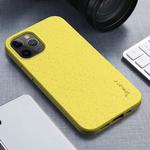 For iPhone 12 Pro Max iPAKY Starry Series Shockproof Straw Material + TPU Protective Case(Yellow)