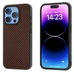 For iPhone 16 Pro Carbon Fiber Texture Protective Phone Case(Dark Brown)