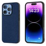 For iPhone 16 Pro Carbon Fiber Texture Protective Phone Case(Dark Blue)