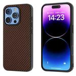 For iPhone 16 Pro Max Carbon Fiber Texture Protective Phone Case(Dark Brown)