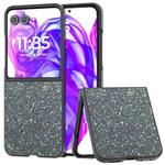 For Motorola Razr 50 Ultra Glitter Powder Shockproof Phone Case(Black Green)