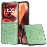 For Motorola Razr 60 Ultra Black Frame Colorful Glitter Phone Case(Dark Green)