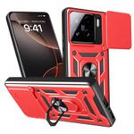 For Xiaomi 15 Sliding Camera Cover Design TPU Hybrid PC Phone Case(Red)