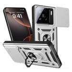 For Xiaomi 15 Sliding Camera Cover Design TPU Hybrid PC Phone Case(Silver)