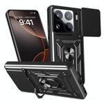 For Xiaomi 15 Pro Sliding Camera Cover Design TPU Hybrid PC Phone Case(Black)