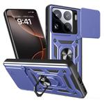 For Xiaomi 15 Pro Sliding Camera Cover Design TPU Hybrid PC Phone Case(Blue)