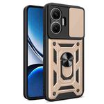For Xiaomi Poco F7 Sliding Camera Cover Design TPU+PC Phone Case(Gold)