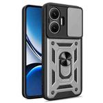 For Xiaomi Poco F7 Sliding Camera Cover Design TPU+PC Phone Case(Silver)