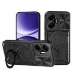 For Xiaomi Poco F7 CD Texture Sliding Camshield Magnetic Holder Phone Case(Black)