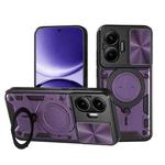 For Xiaomi Poco F7 CD Texture Sliding Camshield Magnetic Holder Phone Case(Purple)