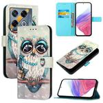 For Infinix GT 20 Pro 3D Painting Horizontal Flip Leather Phone Case(Grey Owl)