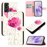 For Infinix Hot 20 Play 3D Painting Horizontal Flip Leather Phone Case(Flower)