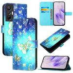 For Infinix Hot 20S / Hot 20 Pro 3D Painting Horizontal Flip Leather Phone Case(Golden Butterfly)