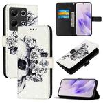 For Infinix Note 30 4G 3D Painting Horizontal Flip Leather Phone Case(Skull)