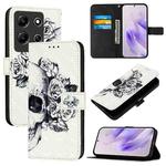 For Infinix Note 30i 3D Painting Horizontal Flip Leather Phone Case(Skull)