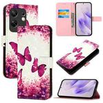 For Infinix Zero 30 4G 3D Painting Horizontal Flip Leather Phone Case(Rose Butterfly)