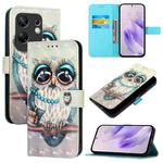 For Infinix Zero 30 4G 3D Painting Horizontal Flip Leather Phone Case(Grey Owl)