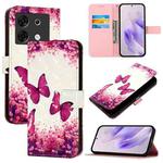 For Infinix Zero 30 5G 3D Painting Horizontal Flip Leather Phone Case(Rose Butterfly)