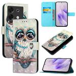 For Infinix Zero 30 5G 3D Painting Horizontal Flip Leather Phone Case(Grey Owl)