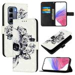 For Infinix Hot 50 Pro+ 4G 3D Painting Horizontal Flip Leather Phone Case(Skull)