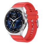 1.3 inch Silicone Band IP68 Waterproof Smart Watch Support Bluetooth Call(Red)