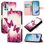 For OnePlus 9R / OnePlus 8T 3D Painting Horizontal Flip Leather Phone Case(Rose Butterfly)