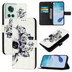 For OnePlus 10R / 10R Prime / OnePlus Ace 3D Painting Horizontal Flip Leather Phone Case(Skull)