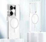 For Xiaomi Redmi Note 13 Pro 4G Dual-Color Clear Acrylic Hybrid TPU MagSafe Phone Case(White)