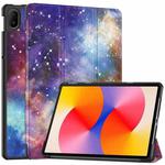 For Huawei Matepad SE 11 Painted 3-Fold Holder Smart Leather Tablet Case(Milky Way Nebula)