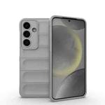 For Samsung Galaxy S25 5G Magic Shield TPU + Flannel Phone Case(Grey)