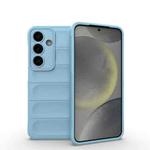 For Samsung Galaxy S25 5G Magic Shield TPU + Flannel Phone Case(Light Blue)