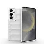 For Samsung Galaxy S25 5G Magic Shield TPU + Flannel Phone Case(White)