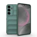 For Samsung Galaxy S25+ 5G Magic Shield TPU + Flannel Phone Case(Dark Green)