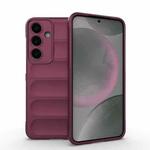 For Samsung Galaxy S25+ 5G Magic Shield TPU + Flannel Phone Case(Wine Red)