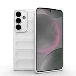 For Samsung Galaxy S25+ 5G Magic Shield TPU + Flannel Phone Case(White)
