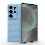 For Samsung Galaxy S25 Ultra 5G Magic Shield TPU + Flannel Phone Case(Light Blue)