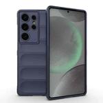 For Samsung Galaxy S25 Ultra 5G Magic Shield TPU + Flannel Phone Case(Dark Blue)