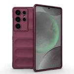 For Samsung Galaxy S25 Ultra 5G Magic Shield TPU + Flannel Phone Case(Wine Red)