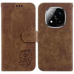 For Redmi Note 14 Pro / Note 14 Pro+ 5G Little Tiger Embossed Leather Phone Case(Brown)