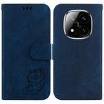 For Redmi Note 14 Pro / Note 14 Pro+ 5G Little Tiger Embossed Leather Phone Case(Dark Blue)
