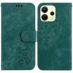 For Redmi Note 14 4G 163.25mm Little Tiger Embossed Leather Phone Case(Green)