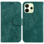 For Redmi Note 14 4G 164.84mm Little Tiger Embossed Leather Phone Case(Green)