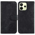 For Redmi Note 14 4G 164.84mm Little Tiger Embossed Leather Phone Case(Black)