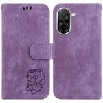 For Redmi A5 4G 173.3mm Little Tiger Embossed Leather Phone Case(Purple)