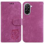 For Redmi A5 4G 173.3mm Little Tiger Embossed Leather Phone Case(Rose Red)