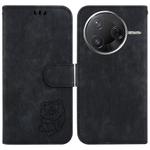 For Redmi K80 / K80 Pro / Xiaomi Poco F7 Pro Little Tiger Embossed Leather Phone Case(Black)