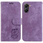 For Redmi Turbo 4 / Xiaomi Poco X7 Pro Little Tiger Embossed Leather Phone Case(Purple)