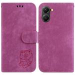 For Redmi Turbo 4 / Xiaomi Poco X7 Pro Little Tiger Embossed Leather Phone Case(Rose Red)