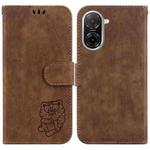 For Redmi A5 4G 171.7mm Little Tiger Embossed Leather Phone Case(Brown)